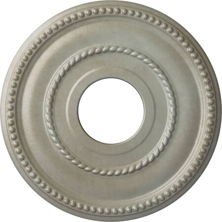Ekena Millwork Valeriano Ceiling Medallion (Fits Canopies up to 6 1/4"), 12 1/8"OD x 3 5/8"ID x 3/4"P, Flash Gold CM12VAFLS